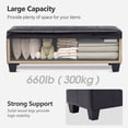 thumbnail image 4 of Ciphrias Storage Ottoman Bench Black Wood Legs 41.5 Inch For Bedroom, 4 of 8