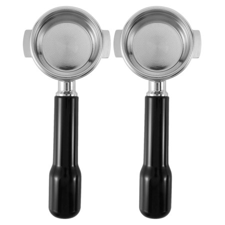 

2X 58MM Stainless Steel Coffee Machine Bottomless Filter Holder Portafilter for / Expobar Double Mouth/ FAEMA