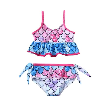 

Toddler Baby Kids Girls Two-piece Swimwear Swimsuit Bathing Suit Set