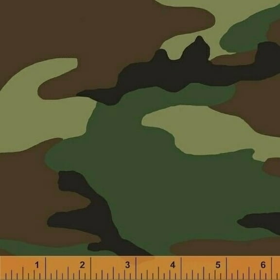 Green Camo Cotton Fabric by Windham Fabrics