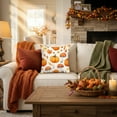thumbnail image 4 of Thanksgiving Pillow Covers 17.7x17.7 Inches Fall Pumpkin Decorative Pillow Cases With Soft Fabric Hidden Zipper For Home Decor, 4 of 6
