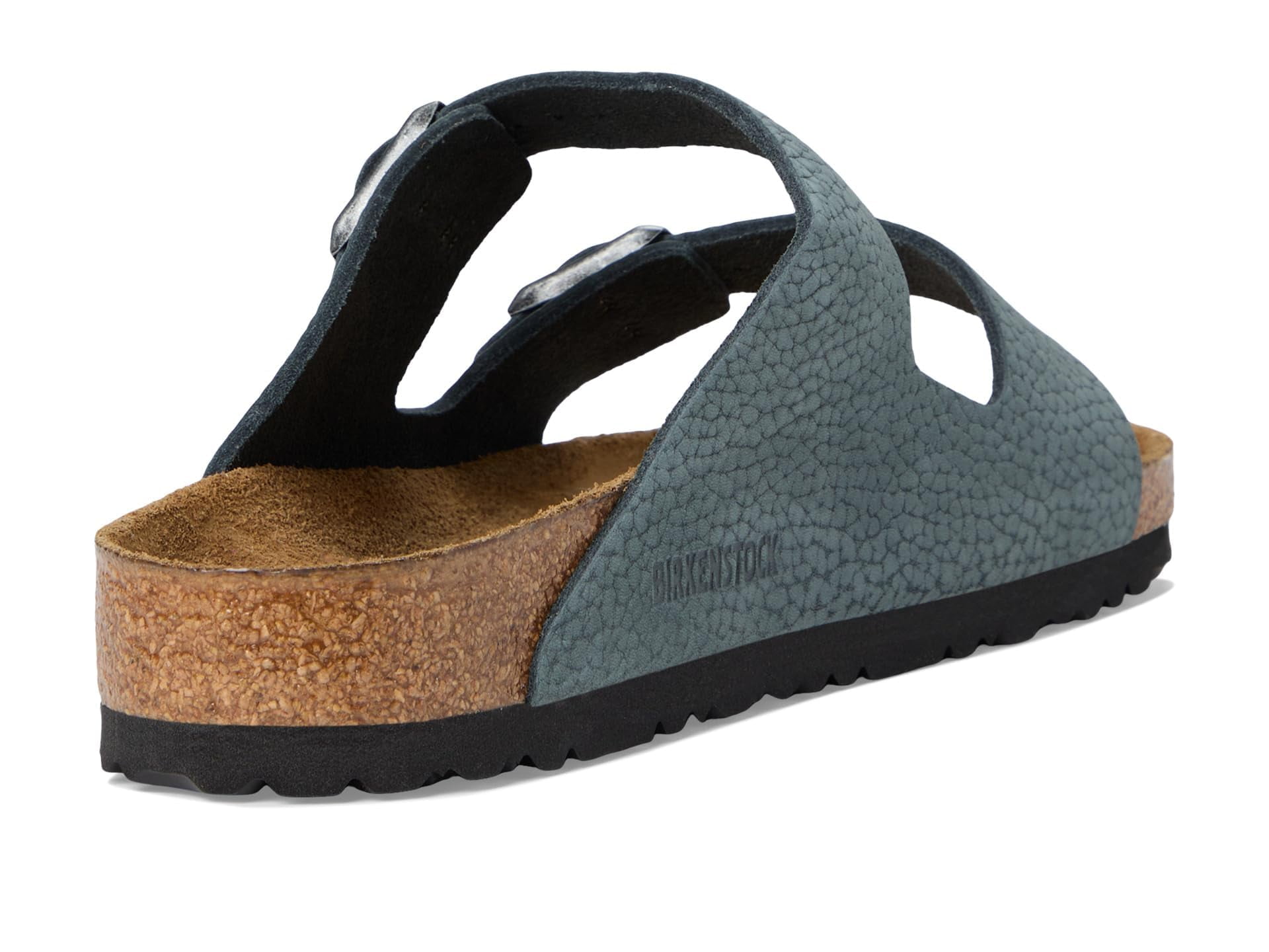 Birkenstock Men's Arizona Desert Buck Sandal, Basalt Gray, 8-8.5