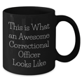thumbnail image 2 of Funny Correctional Officer Gifts from Men - Awesome Quote Black Coffee Mug for Father's Day, 2 of 4