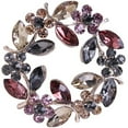 thumbnail image 5 of Rhinestone Flower Brooch Pin Crystal Floral Lapel Pin Women Brooch Jewelry Gift, 5 of 7