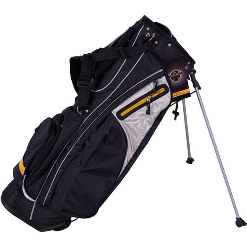 Pinemeadow Golf Courier Stand Bag, Black/Yellow