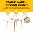 thumbnail image 4 of Happy Easter Table Cloths for 5 Foot Rectangle Tables, Rabbits Bows Spring Tulips Eggs Pastoral Patio Waterproof Elastic Fitted Tablecloths, Washable Rectangular Table Cover for Camping, 4 of 8