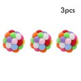 thumbnail image 2 of 3 piezas de juguete de gato colorido de peluche divertido interactivo Bell Bouncy Ball (multicolor) Tmvgtek Para estrenar, 2 of 8