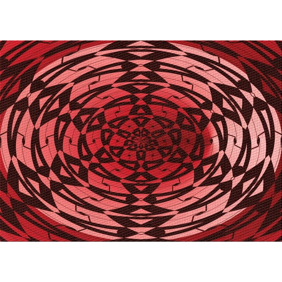 Ahgly Company Indoor Rectangle Patterned DarkRed Area Rugs, 2' x 3'