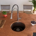 thumbnail image 3 of ALFI brand AB1717UM-C Chocolate 17" Undermount Round Granite Composite Kitchen Prep Sink, 3 of 9