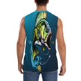thumbnail image 4 of Balery Largemouth Bass Fish Camisetas sin mangas para hombre, absorbe la humedad y protege contra el mal olor.-XX-Large, 4 of 7