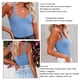 thumbnail image 5 of Camiseta sin mangas para mujer, cuello redondo, ajustado, Color puro, chaleco sin mangas de verano para uso diario, 5 of 6