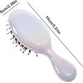 thumbnail image 1 of Peine de peluquería Cepillo de pelo de cerdas de jabalí Champú portátil Masaje Cuidado del cabello Peine Peluquería Toolwhite1pcs) LingWen 9024715498281, 1 of 1