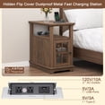 thumbnail image 4 of PLAMLE End Tables for Living Room with Storage Shelf,Narrow Sofa Side Table Slim Chair Side Table Adjustable Feet End table for Bedroom, 4 of 7