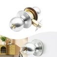 thumbnail image 4 of Poignée de Serrure de Porte, Poignée Intérieure Sans Bavure Poignée Ronde Boule Serrure de Porte Chambre Bouton Boule Ronde avec Serrure Poignée de Porte Serrure Acier Inoxydable Ensemble de Serrure de Porte Chambre Boule Poignée Sans Bavure Clé, 4 of 7