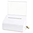 thumbnail image 3 of MCB Acrylic Donation & Ballot Box, Ticket Raffles & Drawing, Voting or Comment Box - with Safety Lock and Display Sign Holder 8"x 6"x 5" (White), 3 of 5
