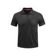 thumbnail image 2 of VgaVtl Mens Polo Shirt Quick Drying Short Sleeve Summer Collared Shirts for Men Workout Slim Stretch Black Shirts, 2 of 9