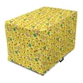 thumbnail image 1 of Animal Dog Crate Cover, Chickens in Various Stances Hatching Reading Eating Crying Sleeping Poultry, Easy to Use Pet Kennel Cover for Medium Large Dogs, 35" x 23" x 27", Multicolor, by Ambesonne, 1 of 6