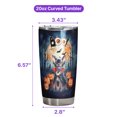 thumbnail image 5 of Happy Halloween Vampire Devon Rex BOO with Pumpkins Fun and Spooky 20oz Stainless Steel Tumbler Insulated Cup with Lid Cat Lover Kitten Owner Gifts - 00018, 5 of 5