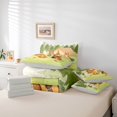 thumbnail image 6 of Manfei Cute Bear 7-Piece Twin Bedding,Camping Animal Print Bedding Comforter Set,Green,Light Gray Reversible, 6 of 7