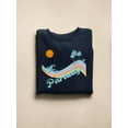 thumbnail image 3 of Paradise Groovy Wave Banner Sweatshirt Women -Image by Shutterstock, Female 5X-Large, 3 of 4