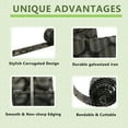 thumbnail image 4 of 4W Double-Sided Pebble Print Galvanized Steel Garden Edging, 6" x 19.69' Flexible Corrugated Landscape Border for Flower Beds, Lawns, and Tree Rings, 4 of 9