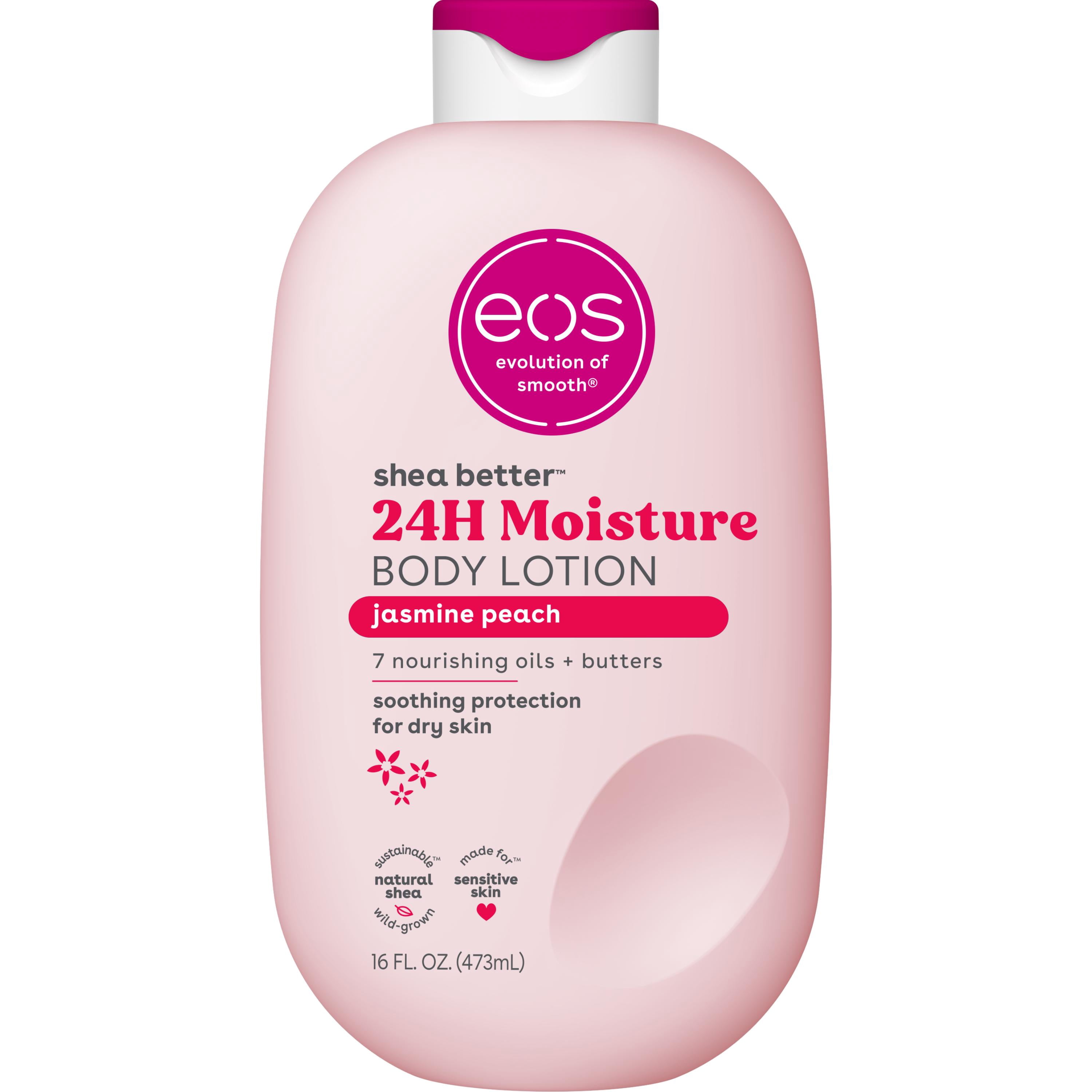 (3 pack) eos Shea Better Body Lotion - Jasmine Peach, 16 fl. Oz.