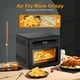 thumbnail image 2 of Horno tostador y freidora de aire de 26 cuartos, horno de vapor para encimera, apto para pizza de 12 pulgadas, 6 rebanadas de pan tostado, gran capacidad, asador y deshidratador, pizza, 2 of 5