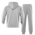 thumbnail image 4 of Men Full Zip Hoodie and Sweatpants Set Two Piece Tracksuit Long Sleeve Hooded Jacket with Drawstring Pants Pockets, 4 of 5