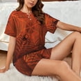 thumbnail image 4 of Fotbe Spider Web Print Pajama Set for Women 2 Piece Loungewear Short Sleeve Tops and Shorts Set Soft Sleepwear-Medium, 4 of 7