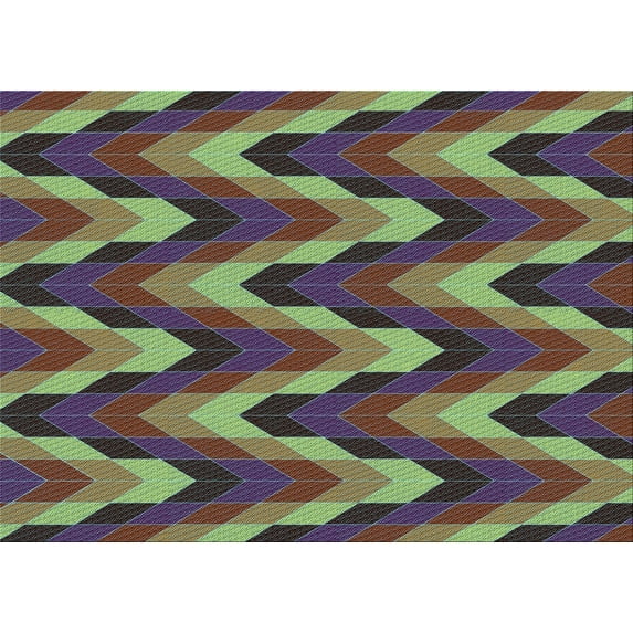 Ahgly Company Indoor Rectangle Patterned Khaki Green Area Rugs, 5' x 7'