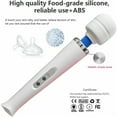 thumbnail image 5 of GIXUSIL Personal Wand Electric Massager with 10 Powerful Vibrations, Rechargeable Handheld Back Massager Wand Massage，Whit, 5 of 7