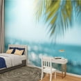 thumbnail image 2 of Peel and Stick Wallpaper Waterproof Blur beautiful nature green palm leaf tropical beach bokeh sun light Wall Mural Decor Self Adhesive and Removable 100in x 144in, 2 of 8