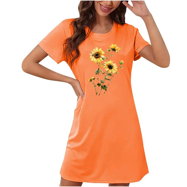Camisón corto de talla grande para mujer, camisón de manga corta con estampado de pecho a la moda, camisón para mujer