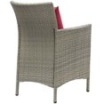 thumbnail image 3 of Pemberly Row  Wicker  Patio Dining Arm Chair in Gray and Red (Set of 2), 3 of 3