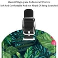 thumbnail image 4 of Square 2Pack PU Leather Hibiscus Flowers Cruise Luggage Tag with Privacy Cover and Name ID Tag for Travel Handbags Backpacks Luggage Tags, 4 of 6