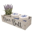 thumbnail image 1 of Admired by Nature ABN5E134-WHT Nice Butt Wooden Rustic Bathroom Decor Box - White, 1 of 8