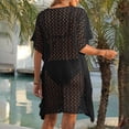 thumbnail image 6 of yueewhu Beach Swimsuit for Women Sleeve Coverups Bikini Cover Up Net (Black, S), 6 of 7