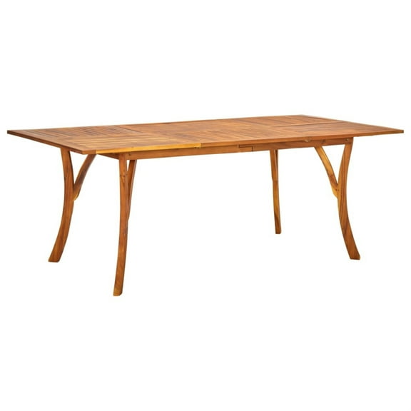 vidaXL Patio Table 79.3"x39.4"x29.5" Solid Acacia Wood