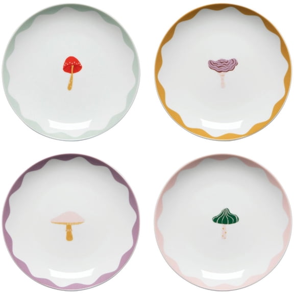 Danica Jubilee Appetizer Plates (Set of 4) | Mushroom Gems