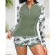 thumbnail image 4 of Traje de baño Daci de 3 piezas con protección solar y estampado de palmeras, talla L, 4 of 6