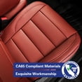 thumbnail image 6 of EKR Sierra Car Seat Covers Custom Fit for 2019-2026 GMC Sierra 1500 AT4,Denali,Elevation, SLT & 2019-2025 Sierra 2500HD/3500HD AT4, Denali(CrewCab) ,Rear Bench with Armrest ,Leather(Burgundy), 6 of 8