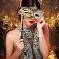 thumbnail image 2 of Máscara de máscaras de máscara de vestuario de metal elegante para el carnaval show fantasía cosplay Oro, 2 of 8