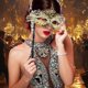 thumbnail image 2 of Máscara de máscaras de máscara de vestuario de metal elegante para el carnaval show fantasía cosplay Oro, 2 of 8