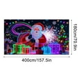 thumbnail image 1 of Decoraciones de Navidad Al Aire Libre Banner de la Puerta Del Garaje de Navidad Decoración de Tela de Fondo 6x13Ft Brillo en la Oscuridad Santa Elfos Decoraciones de Navidad Al Aire Libre, 1 of 7