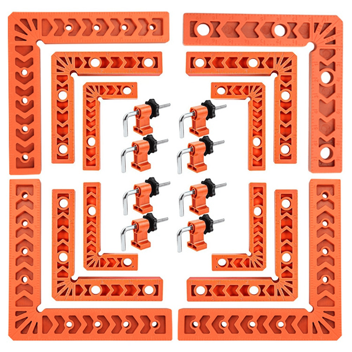 90 Degree Clamp,Positioning Squares,3 Inch 4 Inch 6 Inch Right Angle Clamp with Clamping Squares,Corner Clamps,1 x 90 Degree Corner Clamp Clamping Square Set