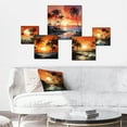 thumbnail image 2 of Designart "Tranquil Tangerine Twilight In The Tropics" Palms & Palm Trees Wall Art Set Of 5 - Orange Traditional For Bedroom Wall Art Set, 2 of 6