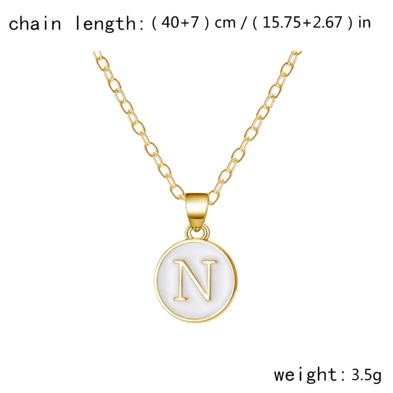 Delicate monogram necklace deals