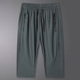 thumbnail image 6 of XAOFW Casual Summer Ice Silk Capri Pants For Women Stretch Breathable Elastic Waist Loose Fit Trousers For Daily Wear Comfortable Bottoms XXXXXXXL, 6 of 7