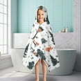 thumbnail image 6 of Multicolor Christmas Forest Pattern Hooded Bath Towel，50"x30" for Ages 3 To 12 Kids, Quick Dry Lightweight Soft Microfiber Hood Beach Towel Cover Up for Kids, 6 of 7