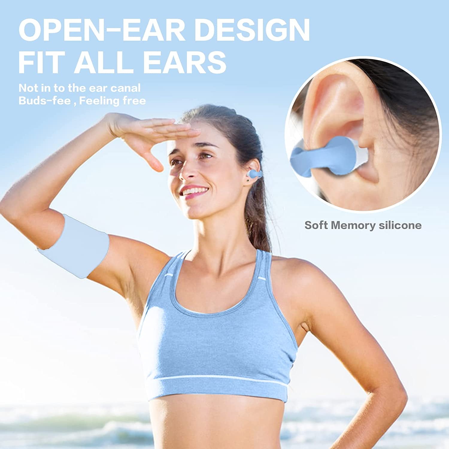 Clip On Open Ear Headphones Bone Conduction Earbuds Ear Clip Buds Wireless Bone Conduction Headphones Bluetooth Earbud Earphones Bone Conducting Earbuds